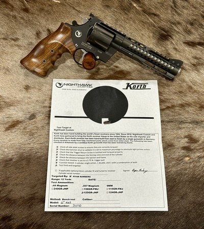 NEW KORTH NXS 8-SHOT 357 MAGNUM, 6