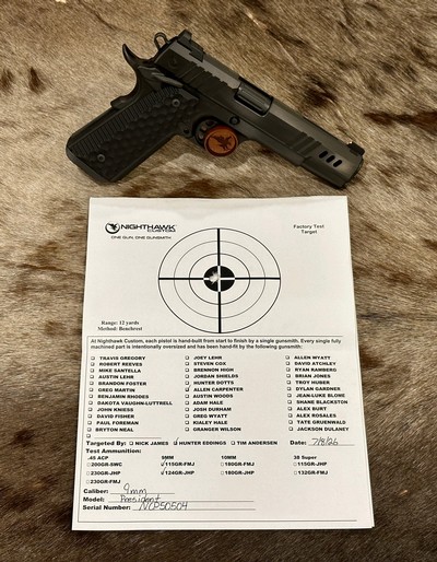 NEW NIGHTHAWK CUSTOM PRESIDENT GOV'T 1911 9MM SINGLE STACK, BOARDROOM SERIES, W/ MANY UPGRADES - LAYAWAY AVAILABLE - Image 2 of 25