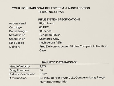 NEW GUNWERKS MOUNTAIN GOAT LAUNCH EDITION PACKAGE, 6.5 PRC, REVIC RS18i - LAYAWAY AVAILABLE - Image 19 of 25