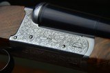 Fausti Style Side-by-Side 12 Gauge Shotgun With 28” Multi-Choke Barrels – Beautiful Engraving and Highly Figured Wood – Cased – Excellent - 2 of 9