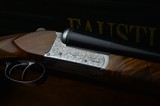 Fausti Style Side-by-Side 12 Gauge Shotgun With 28” Multi-Choke Barrels – Beautiful Engraving and Highly Figured Wood – Cased – Excellent - 4 of 9
