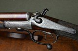 John Dickson & Son 12 Bore Back Action Hammergun with Fantastically Figured 30” Nitro Damascus Barrels and Highly Figured Stock - 1 of 15