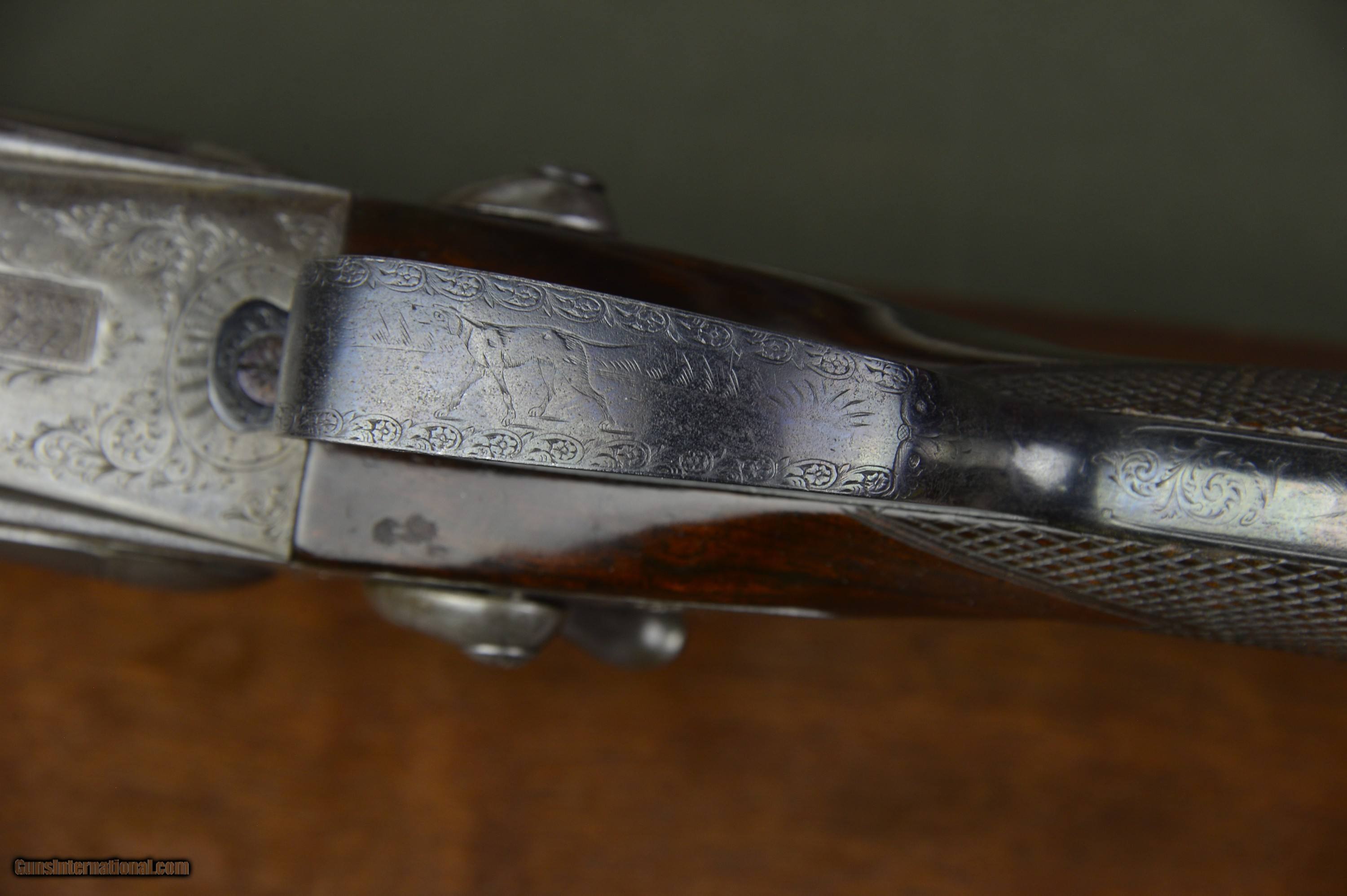 John Manton & Son 12 Bore Hammergun with Extensive Game Scene Engraving ...