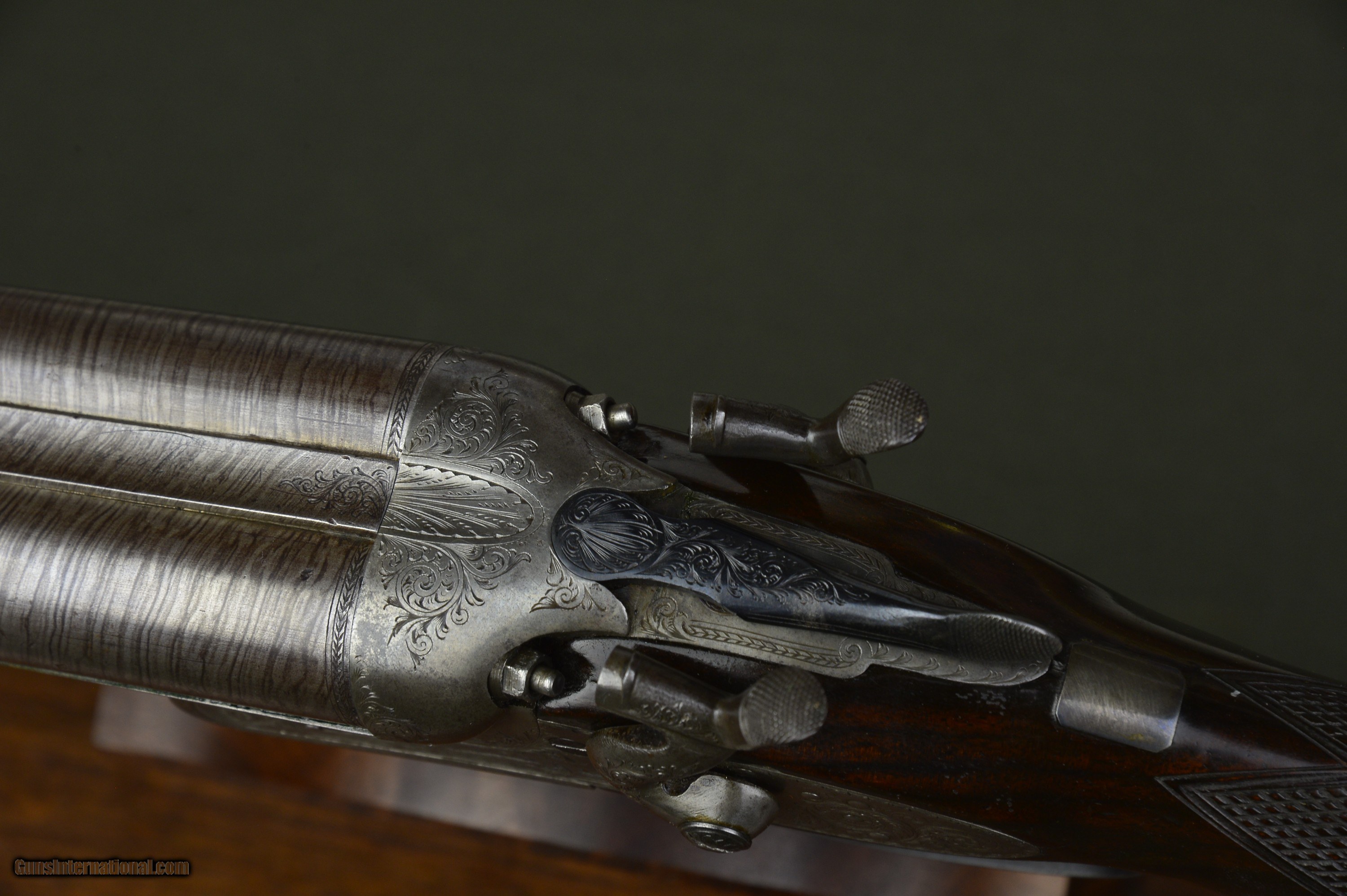 John Manton & Son 12 Bore Hammergun with Extensive Game Scene Engraving ...