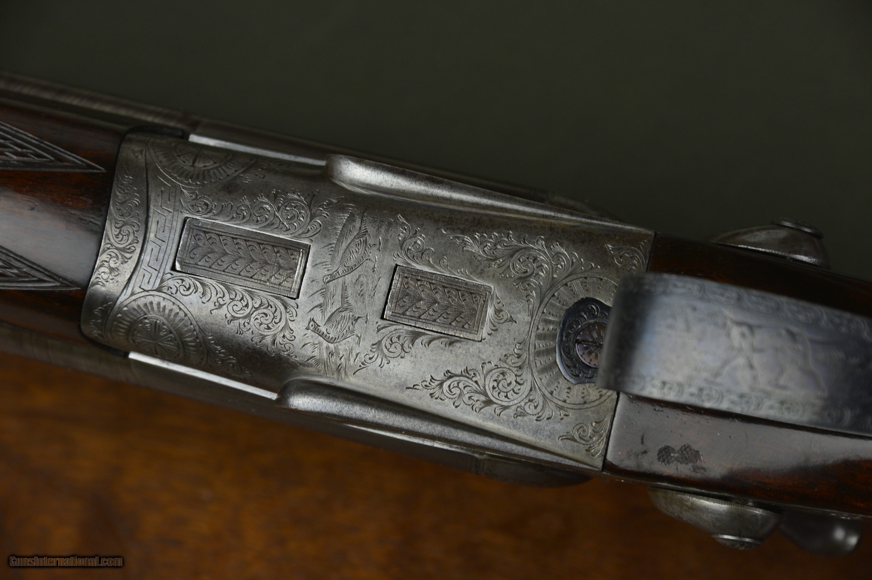 John Manton & Son 12 Bore Hammergun with Extensive Game Scene Engraving ...