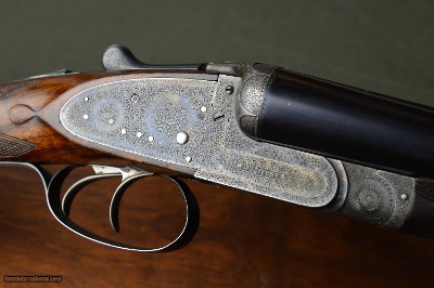 W.J. Jeffrey 12 Bore Sidelock Ejector with 30” Barrels – Extensive Engraving and Arcaded Fences