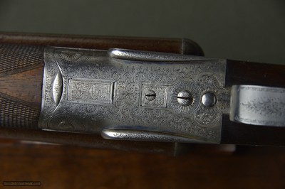 Cogswell & Harrison Sidelock Non-Ejector with Lever-Cocking Toplever and 30” Nitro Damascus Barrels - Image 6 of 15