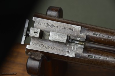 Cogswell & Harrison Sidelock Non-Ejector with Lever-Cocking Toplever and 30” Nitro Damascus Barrels - Image 15 of 15
