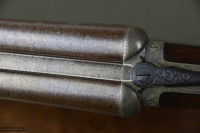 Cogswell & Harrison Sidelock Non-Ejector with Lever-Cocking Toplever and 30” Nitro Damascus Barrels - Image 5 of 15