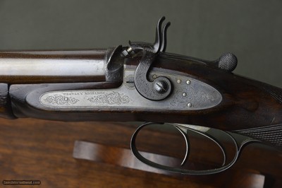 Westley Richards Bar in Wood 12 Bore Hammergun with 30
Highly Figured Nitro Damascus Barrels