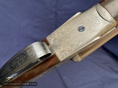 William Palmer Jones 12 Bore Back Action Sidelock Ejector with 30” Nitro Damascus Barrels – Highly Figured French Walnut - Image 3 of 13