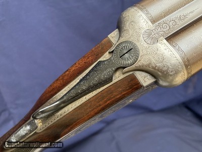 William Palmer Jones 12 Bore Back Action Sidelock Ejector with 30” Nitro Damascus Barrels – Highly Figured French Walnut - Image 2 of 13