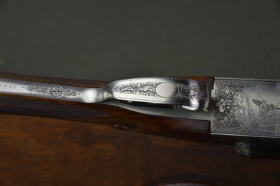 Ferlib Boxlock Ejector 12 Gauge Game Gun – Game Scene Engraved by Bregoli - Image 11 of 12