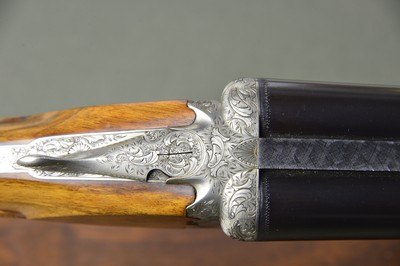 Ferlib Boxlock Ejector 12 Gauge Game Gun – Game Scene Engraved by Bregoli - Image 4 of 12