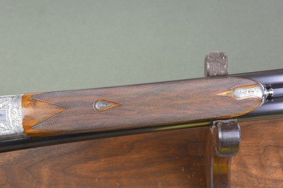 Ferlib Boxlock Ejector 12 Gauge Game Gun – Game Scene Engraved by Bregoli - Image 8 of 12