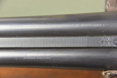 W & C Scott “The Monte Carlo A” 12 Bore Sidelock Ejector with Deep Chisel Engraving – Lightweight Upland Double - Image 10 of 13