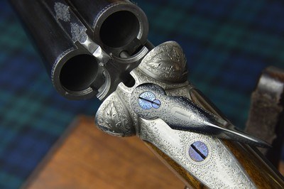 John Dickson & Son 12 Bore Round Action Ejector with Profuse Sumner Engraving – No. 1 of a Pair – Long Length of Pull - Image 6 of 15
