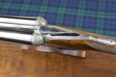 John Dickson & Son 12 Bore Round Action Ejector with Profuse Sumner Engraving – No. 1 of a Pair – Long Length of Pull - Image 13 of 15