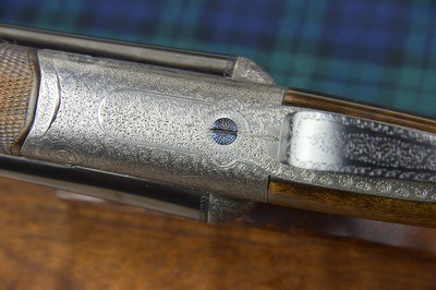 John Dickson & Son 12 Bore Round Action Ejector with Profuse Sumner Engraving – No. 1 of a Pair – Long Length of Pull - Image 5 of 15