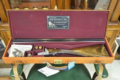 John Dickson & Son 12 Bore Round Action Ejector with Profuse Sumner Engraving – No. 1 of a Pair – Long Length of Pull - Image 2 of 15
