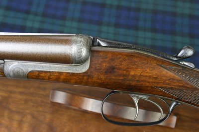 James MacNaughton & Sons 12 Bore “Edinburgh Gun” Skeleton Action with Long Lever Cocking Top Lever and 30” Highly Figured Damascus Barrels - Image 2 of 15