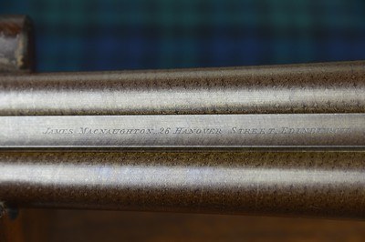 James MacNaughton & Sons 12 Bore “Edinburgh Gun” Skeleton Action with Long Lever Cocking Top Lever and 30” Highly Figured Damascus Barrels - Image 14 of 15