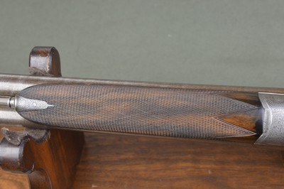A. Lancaster 20 Bore Bar-in-Wood Hammergun with 30” Nitro Damascus Barrels and Sidelever Opener – No. 1 of a Pair - Image 11 of 15