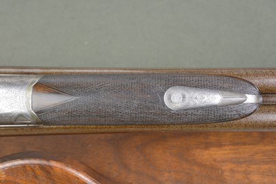 Boss & Co. 12 Bore Back Action Hammergun with 30” Nitro Damascus 2-3/4” Barrels and Sidelever Opening - Image 10 of 15