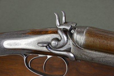 Boss & Co. 12 Bore Back Action Hammergun with 30” Nitro Damascus 2-3/4” Barrels and Sidelever Opening - Image 1 of 15