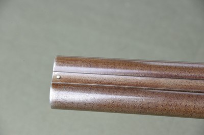 Boss & Co. 12 Bore Back Action Hammergun with 30” Nitro Damascus 2-3/4” Barrels and Sidelever Opening - Image 13 of 15