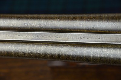 Charles Osborne Boxlock Ejector with 30” Very Highly Figured Nitro Damascus Barrels - Image 12 of 13