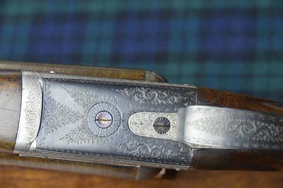 Charles Osborne Boxlock Ejector with 30” Very Highly Figured Nitro Damascus Barrels - Image 3 of 13