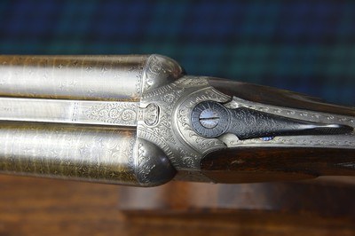 Charles Osborne Boxlock Ejector with 30” Very Highly Figured Nitro Damascus Barrels - Image 1 of 13