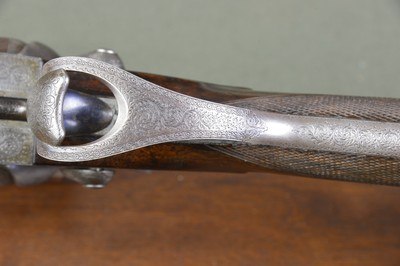 John Blanch Barlock 12 Bore Hammergun with 30” Nitro Damascus Barrels 2-3/4” and Beautiful French Walnut Stock - Image 5 of 13