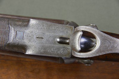 John Blanch Barlock 12 Bore Hammergun with 30” Nitro Damascus Barrels 2-3/4” and Beautiful French Walnut Stock - Image 4 of 13