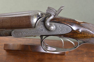 John Blanch Barlock 12 Bore Hammergun with 30” Nitro Damascus Barrels 2-3/4” and Beautiful French Walnut Stock - Image 1 of 13