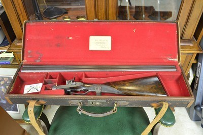 John Blanch Barlock 12 Bore Hammergun with 30” Nitro Damascus Barrels 2-3/4” and Beautiful French Walnut Stock - Image 3 of 13