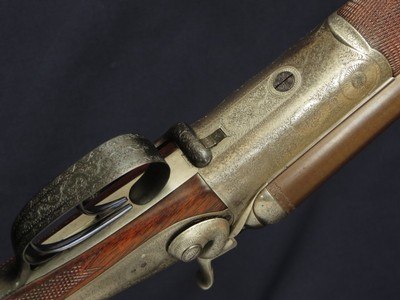 J. Blanch & Son 12 Bore Back Action Hammergun with Sidelever Opening and Nitro Damascus Barrels - Image 3 of 12