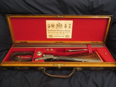 Stephen Grant & Sons 12 Bore Sidelock Ejector with Sidelever and 30” Nitro Damascus Barrels - Image 6 of 12