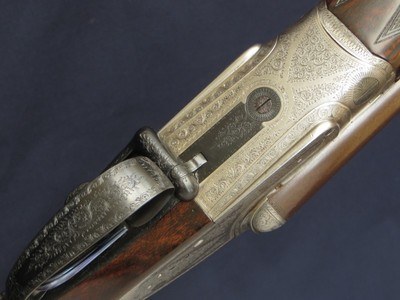 Stephen Grant & Sons 12 Bore Sidelock Ejector with Sidelever and 30” Nitro Damascus Barrels - Image 3 of 12