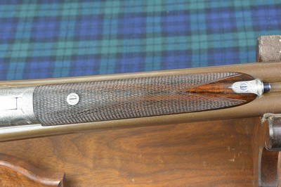 James MacNaughton & Sons 12 Bore “Edinburgh Gun” Round Action Ejector with Beautifully Figured Nitro Damascus Barrels - Image 8 of 15