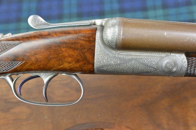 James MacNaughton & Sons 12 Bore “Edinburgh Gun” Round Action Ejector with Beautifully Figured Nitro Damascus Barrels
