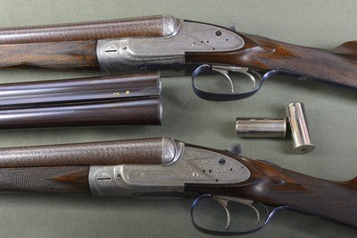 PAIR – Stephen Grant & Son 12 Bore Sidelock Ejectors with 30” Very Highly Figured Nitro Damascus Barrels and Highly Figured French Walnut - Image 11 of 12