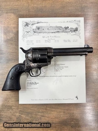 Lettered 1st Gen Colt SAA 45LC