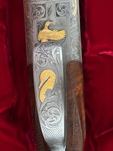 Factory Master Engraved and Gold Inlaid Belgian Browning Superposed American Mallard Edition Shotgun with Case - 14 of 14