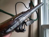 Antique .60 cal Dusseau Flintlock Damascus Barrel Pistol - 1 of 15