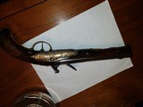 Antique .60 cal Dusseau Flintlock Damascus Barrel Pistol - 6 of 15