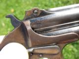 Antique Remington O/U Derringer Type 3. Nice Blue. Real Pearl Grips. Nice Bores. Excellent Hinges. - 6 of 12