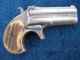 Decent Antique Remington O/U Derringer. Old Stag Grips And Excellent Hinges !!!
- 2 of 5