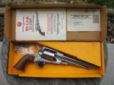As New Ruger Old Army Stainless Steel Percussion With Original Box, Papers, Nipple Wrench. - 1 of 15